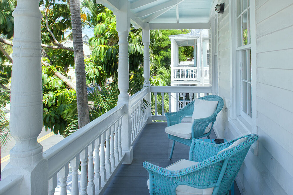 Terrace for room #9, deluxe King second floor room.